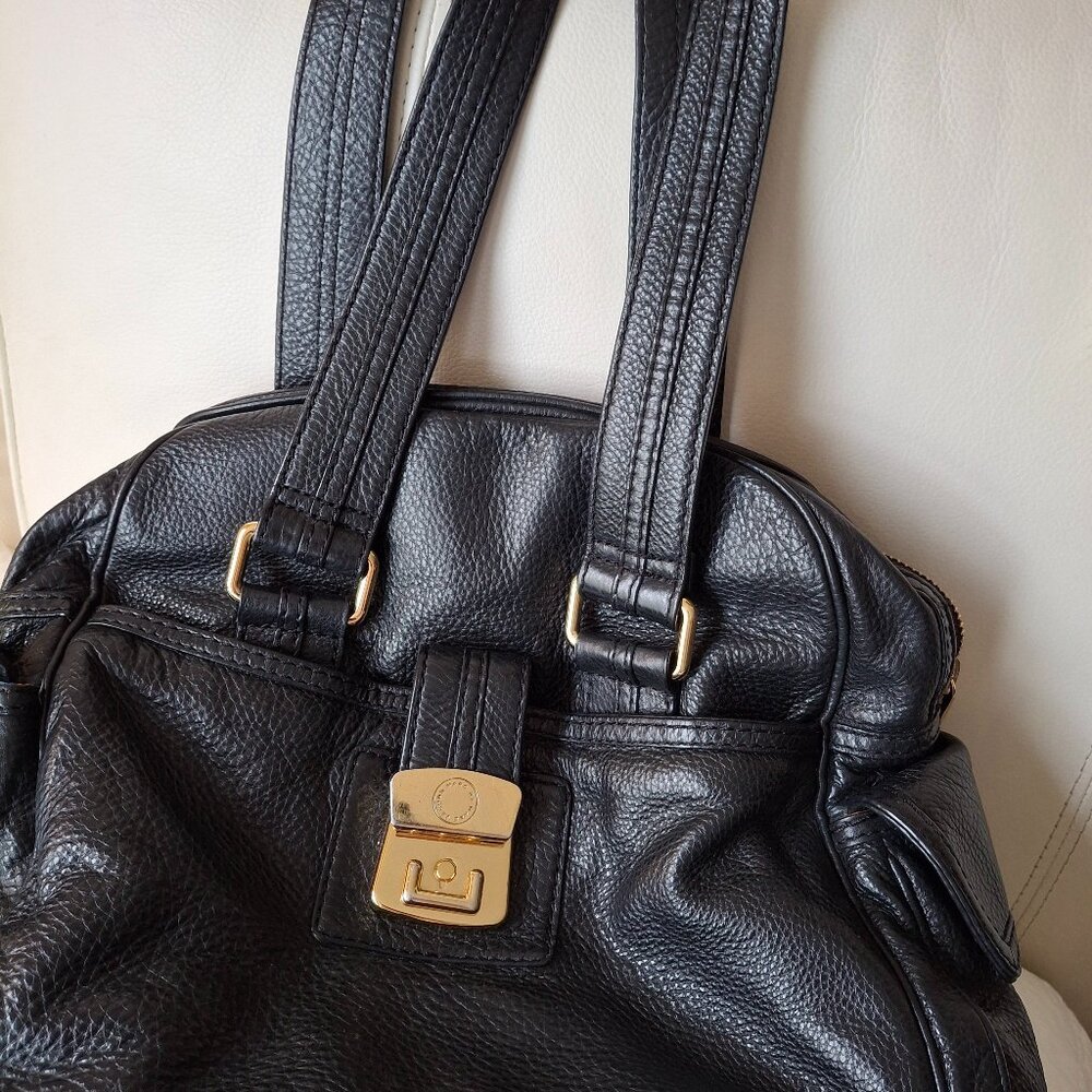 Marc Jacobs black pebble leather bag
